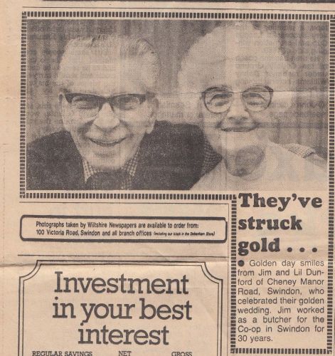 Jim Dunford Golden Wedding