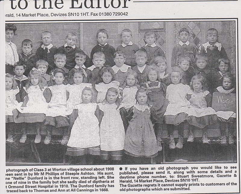 Worton School Group Photo 1908