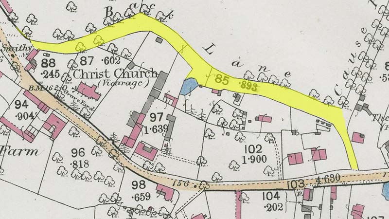 Map of Bulkington 1800's