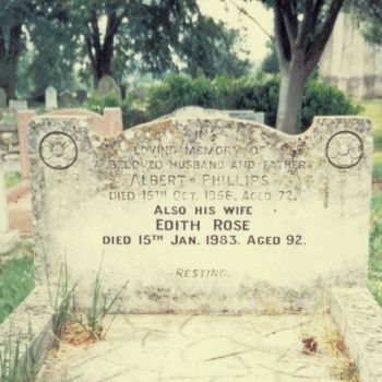Edith Rose grave stone